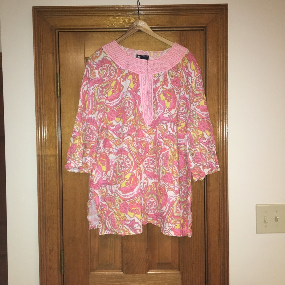 Colorful Carol Little Tunic Linen and Rayon